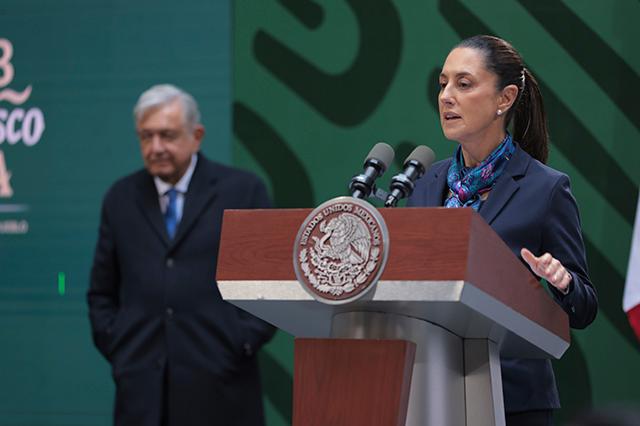 Reconoce López Obrador a Claudia Sheinbaum en materia de seguridad