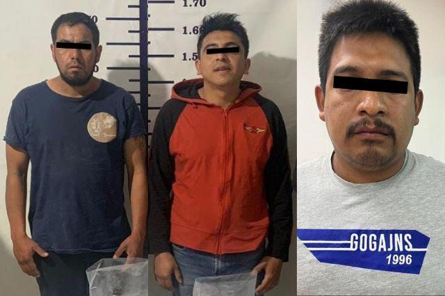 San Martín Texmelucan: detienen a tres hombres en posesión de drogas
