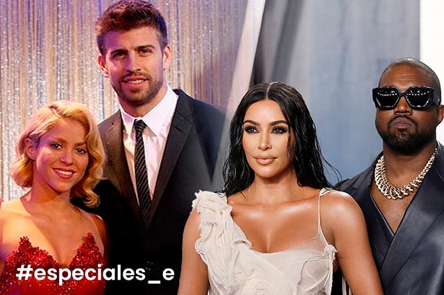 Shakira y Piqué; Kim Kardashian y Kanye West; las rupturas más insólitas