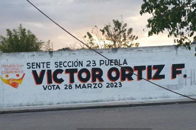 SNTE 23: Denuncian presuntos actos anticipados de campaña de Víctor Ortiz