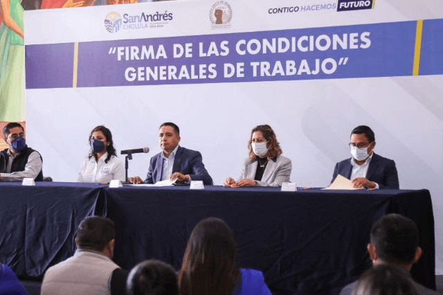 Tendrán aumento salarial sindicalizados de San Andrés Cholula