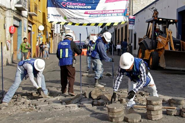 Inician obras en calles del Centro Histórico de Puebla | e-consulta.com